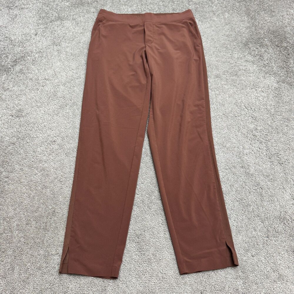 Athleta Brooklyn Ankle Pants Womens 2 Brown Stretch Lightweight Commuter Travel